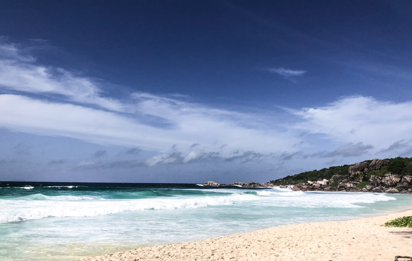 grande anse aux îles Seychelles